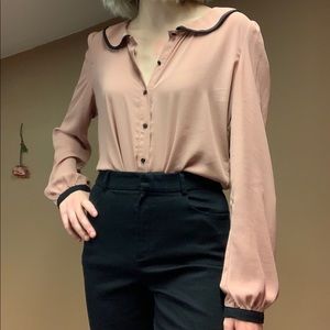 Forever 21 mauve button down blouse